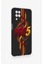 Samsung A12 Compatible Yellow Red Ivy Patterned Silicone Case - 3