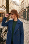 Women's Premium Cashmere Fabric Winter Baseball Cap Adjustable Brim Cap Hat