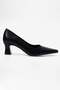 Women's Heeled Shoes Stiletto Pointed Toe Thick Heel Vesa Black - 2