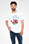Azerbaijan Flag Handprint Printed T-Shirt - 2