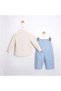Boys' 2-Piece Set: Leaf Pattern Pocket Shirt & Cargo Pants – Holiday, Birthday, Wedding & Special Occasion Combo - 3