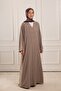 Birit Detailed Modal Abaya Beige - 2