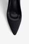 Women's Suede Heeled Shoes Stiletto Pointed Toe Thick Heel Virelle Black - 3