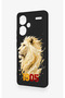 حافظة سيليكون متوافقة مع هاتف Redmi Note 13 Pro Plus باللون الأصفر والأحمر 1905 بنمط الأسد - 4