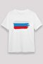 Russia Flag Brushstroke Printed T-Shirt