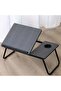 Multifunctional Bedside Laptop Table, Adjustable Folding Computer Desk with Angled Work Surface, Convenient Side Table with Cup Holder, Durable Construction and Portable Design, Perfect for L