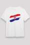Croatia Flag Brushstroke Printed T-Shirt