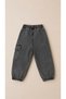 Baby Boy Cargo Pants Elastic Waist and Cuffs Cotton Denim Pants - 4