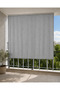 Anthracite Balcony Curtain with Top Cornice, Lacing, Sun and Wind Protection Outdoor Curtain