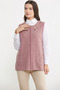 Zippered Wool Knitwear Vest with Embroidery Detail - Rose - 3