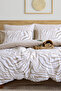 Wave Beige Single 100% Cotton Duvet Cover Set - 2