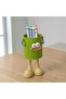 DIY Cute Legged Bucket Pen Holder Green Color (Height 15.5 cm)