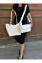 Women's Premium Hand & Shoulder Bag with Inner Bag and Adjustable Strap, Detailed with Scarf Decoration. Size: 32 X 24 cm - 3