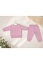 Cute Rabbit Printed Tracksuit Set - Powder Pink - 3