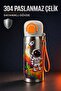 Siply Patterned Stainless Steel School Water Bottle 600ml - 3