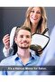 PROTECLE Extra Large Hand Mirror, Salon Barber Hairdressing Handheld Mirror with Handle (Square Black 23cm x 31cm ) Hand Mirrors with Handle, Salon Mirror, Hangable, Distortion-free Reflection, Hand M - 5