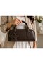 Women's Star Decorated Faux Leather Single Compartment Baguette Hand and Shoulder Bag - 5