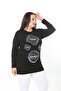 Printed Stone-Embellished Lycra Viscose Plus Size Tunic - 3