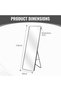 Arch Full Length Mirror, Full Body Standing Mirror, Dressing Mirror, Aluminum Alloy Long Mirrors for Bedroom, Living Room, Beauty Shop (160 * 50cm) (Black1) - 5