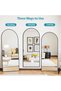 SLEEPHEAD® Arched Full Length Mirror, Hanging Vertical Or Inclined Floor Mirror (With Bracket), Full Body Mirror, Bedroom Mirror, Wall Mounted Mirror, Aluminum Alloy Frame (Black 150 * 40) - 5