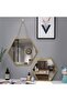 Square wrought iron frame wall mirror for bathroom, entryway, bedroom and living room. Metal Hanging Ring Mirror For Dressing Table, Wall Mounted Mirror - 2