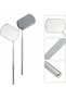 Silver Lash Extension Mirror Handheld Detachable Stainless Steel Inspection Tool Non-slip False Lashes Accessory