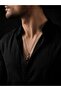 Stainless Steel Minimal Style Black Glass Beads Eagle Claw Pendant - 5