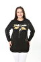 Printed Stone-Embellished Lycra Viscose Plus Size Tunic - 3