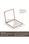 Rose Folding Compact Mirror, 1X/3X Magnifying Pink - 2