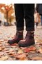 Genuine Leather Burgundy Daily Orthopedic Girls' Boots - 4