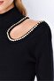 Off-The-Shoulder Stone Detailed Knitwear Sweater 10310 - 3