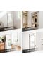3-in-1 Full Length Mirror 147cm*38cm - Stands, Leans on Wall or Hangs with Hardware, Height-Adjustable Hangers for Home Decor,Living Room,Bedroom Rounded Corner (Black) - 6