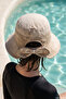 Cotton Hat with Ribbon Detail on the Back 06 Beige - 2