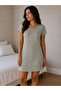 Women's Short Sleeve Patterned Nightgown Tunic