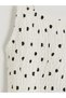 Peak New Season White Polka Dot Dress with Drawstring Waist - 6