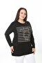 Printed Stone-Embellished Lycra Viscose Plus Size Tunic - 3