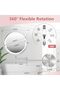 Rechargeable Wall Mounted Lighted Makeup Mirror 8 inch Double Sides 1X/10X Magnifying LED Makeup Mirror 3 Color Light Touch Screen Dimmable 360° Swivel Extendable Bathroom Mirror Shaving Mirror-Chrome - 6