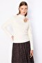 Off-The-Shoulder Stone Detailed Knitwear Sweater 10310 - 3