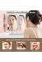 Tri-Fold Vanity Mirror with Lights 2X 3X Magnification, Touch Control Portable LED Makeup Mirror, 90 Degree Free Rotation Countertop Cosmetic Mirror, Travel - 3