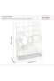 Square Makeup Mirror | White Desktop Vanity Mirror | 360° Rotating Mirror with Elegant Design | Portable and Lightweight Cosmetic Mirror for Home, Office, or Travel - 4