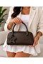 Women's Star Decorated Faux Leather Single Compartment Baguette Hand and Shoulder Bag - 3