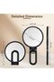 Double Sided Magnifying Mirror 1X/10X, Foldable Black Travel Makeup Mirror – Adjustable Rotation Stand, Multi-Use Hand/Hanging/Desk Vanity Mirror - 6