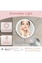 Rechargeable Wall Mounted Lighted Makeup Mirror 8 inch Double Sides 1X/10X Magnifying LED Makeup Mirror 3 Color Light Touch Screen Dimmable 360° Swivel Extendable Bathroom Mirror Shaving Mirror-Chrome - 5