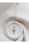 Silver Color Steel Chain Necklace - Zircon Stone Necklace with Skull and Star Figure - Steel Necklace - 8