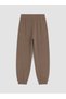 Özmarka New Season Brown Women's Jogger Sweatpants with Elastic Waist - 7