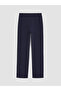 Özmarka New Season Navy Blue Women's Sweatpants with Elastic Waist - 7