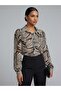 Patterned Transparent Chiffon Shirt 14314