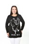 Printed Stone-Embellished Lycra Viscose Plus Size Tunic