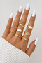 9-Piece Combination Gold Ring Set - 2