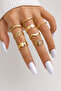 9-Piece Combination Gold Ring Set